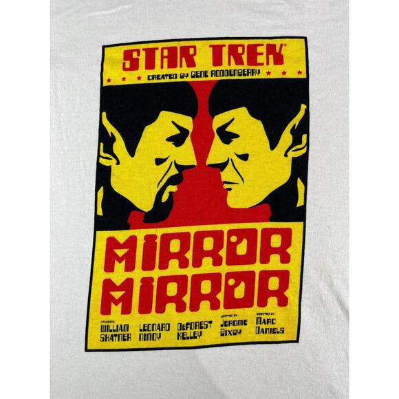 Star Trek Spock Shirt Mens Large White Ivory Mirror Mirror Lootcrate Exclusive - Picture 2 of 11